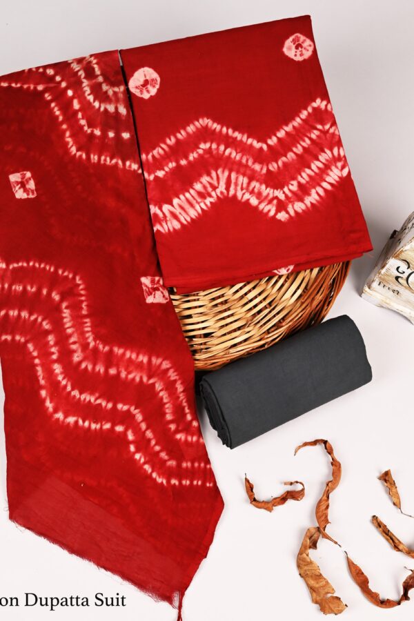 Bagru Hand Block Printed Cotton Suit with Dupatta