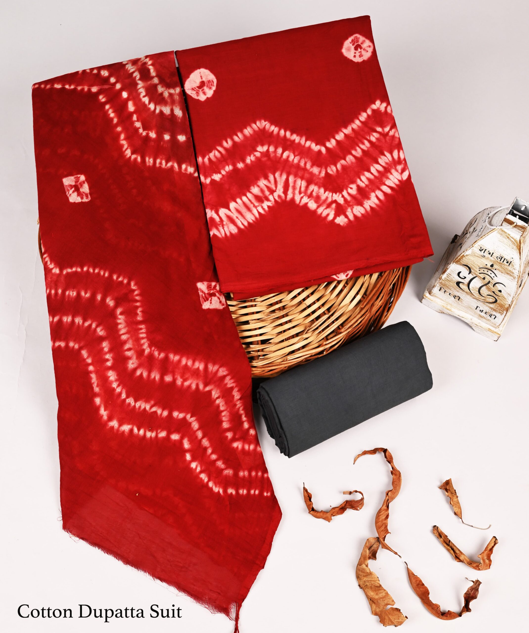 Bagru Hand Block Printed Cotton Suit with Dupatta