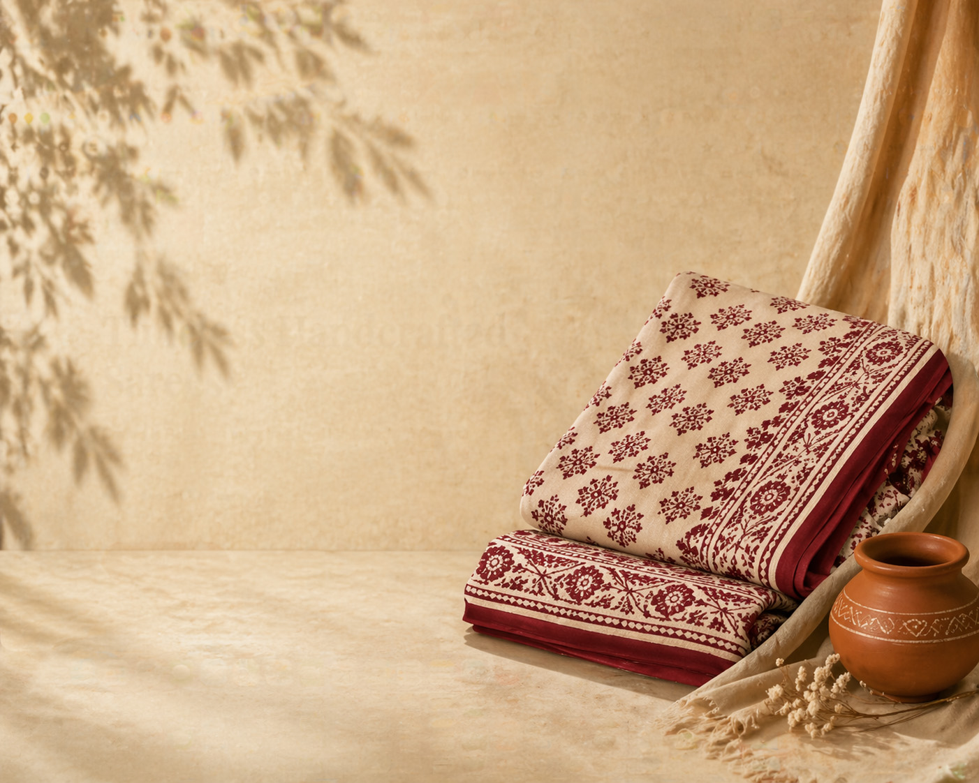 Authentic Bagru Hand Block Printed Sarees