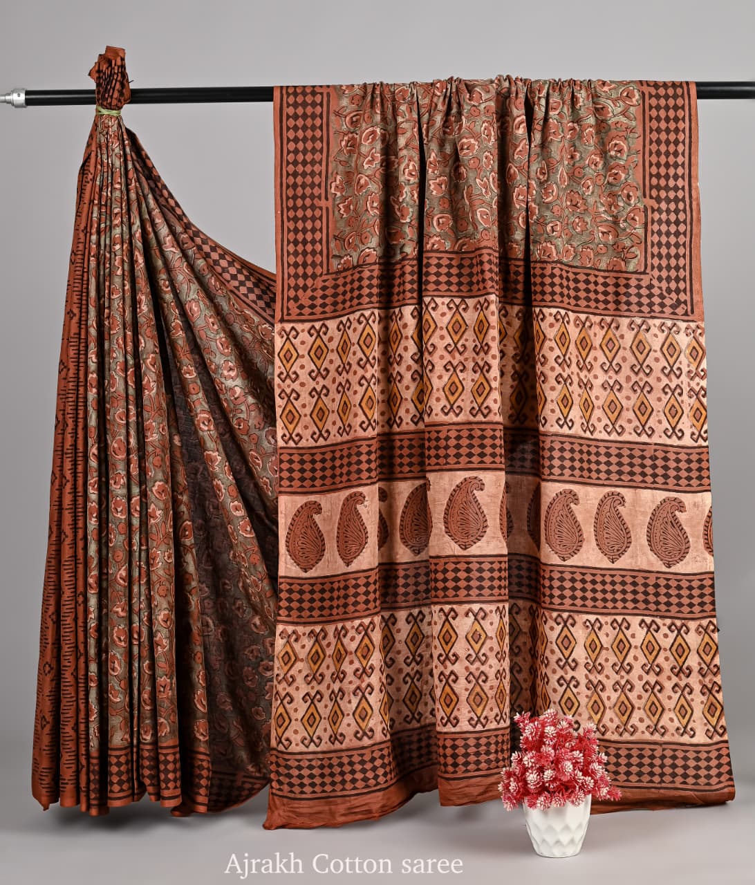 Mulmul Bagru Jahota Printed Saree