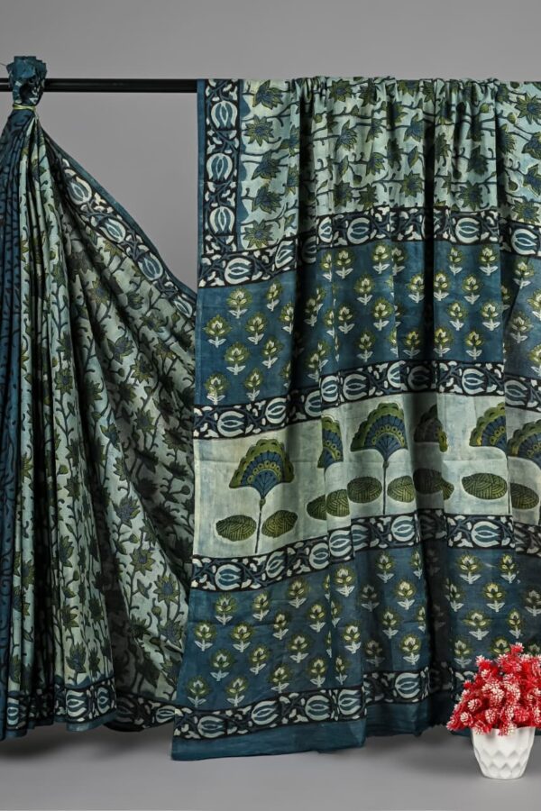 Bagru Jahota Saree with Traditional Prints