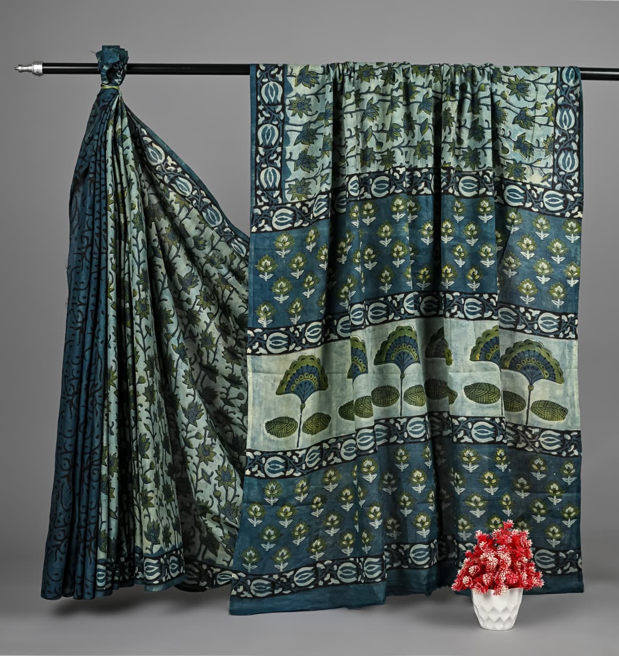 Bagru Jahota Saree with Traditional Prints