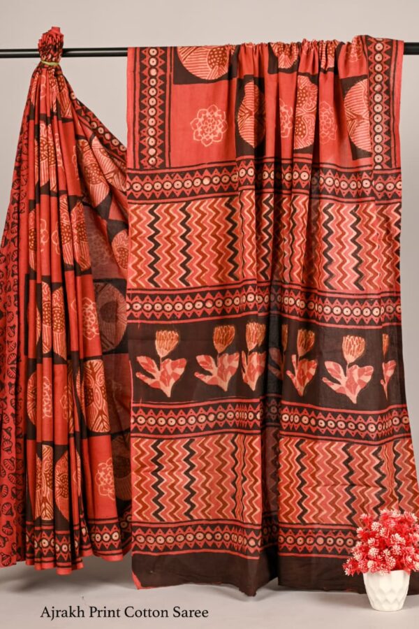 Jahota Printed Soft Cotton Saree for Women