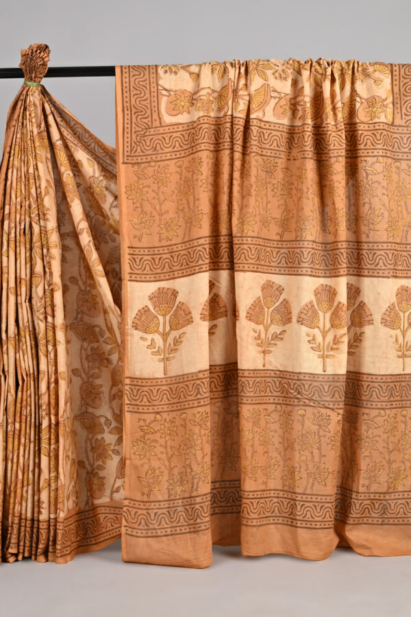 Handmade Jahota Cotton Saree with Natural Dyes