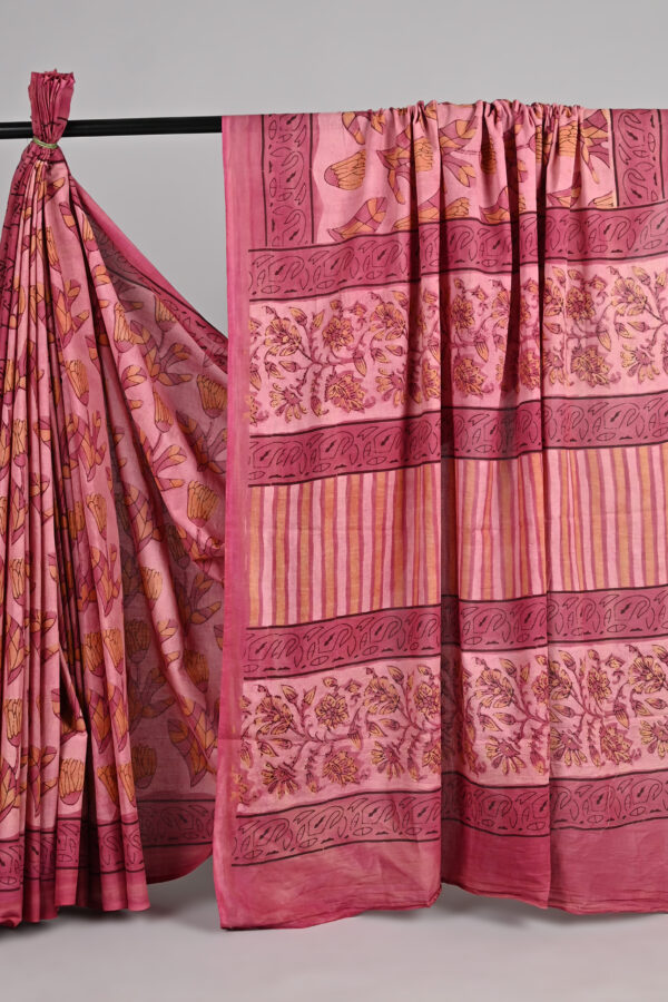 Ajrakh Printed Daily Wear Cotton Saree