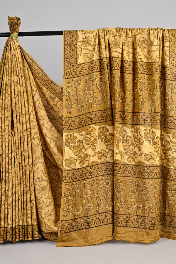 Ajrakh Print Cotton Saree