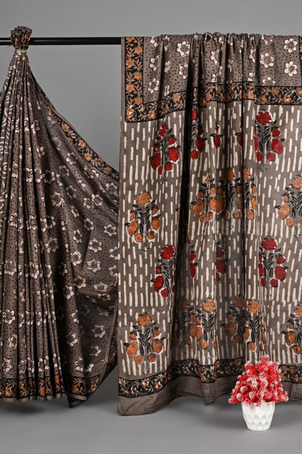 Bagru Jahota Artisan Cotton Saree