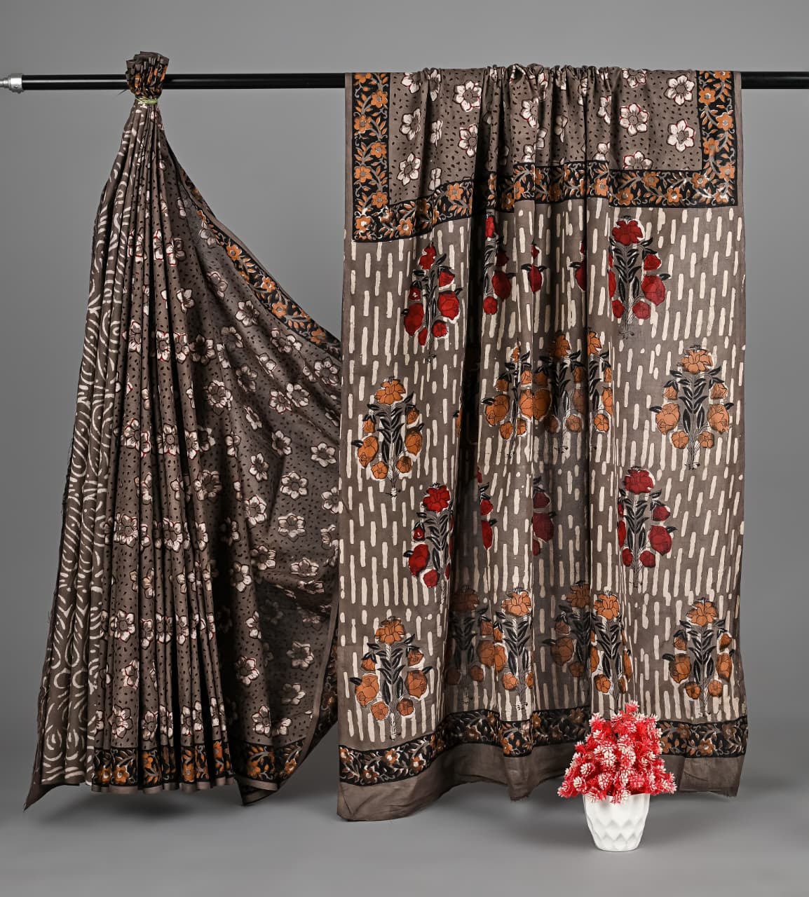 Bagru Jahota Artisan Cotton Saree