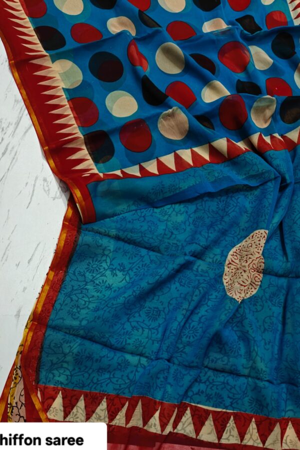 Artistic Hand Block Saree