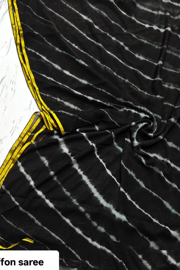 Elegant Printed Chiffon Saree