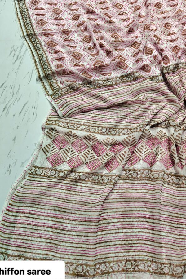Classic Handcrafted Chiffon Saree