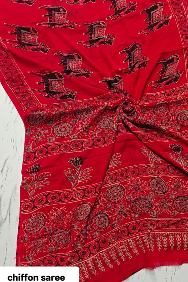 Elegant Traditional Chiffon Saree