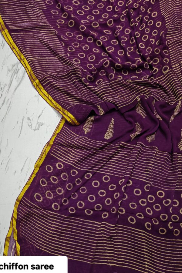 Traditional Bagru Print Saree