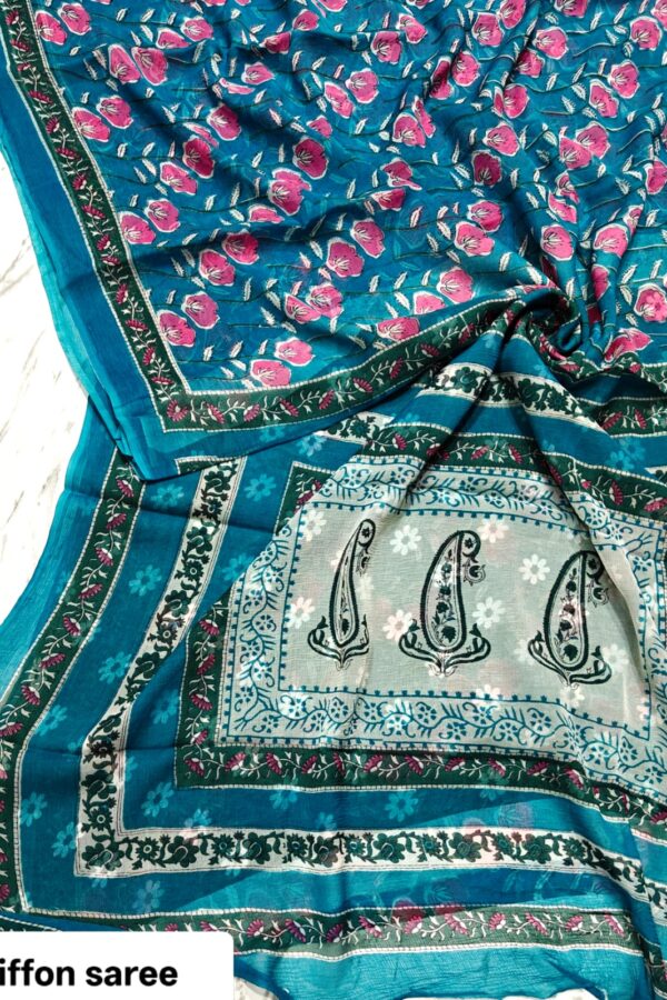Timeless Printed Chiffon Saree