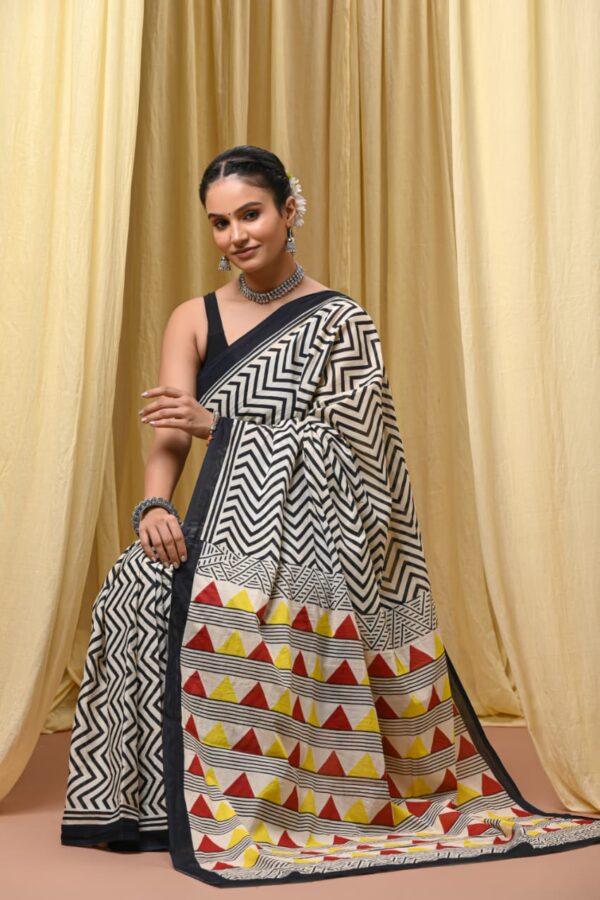 Authentic Floral Cotton Saree