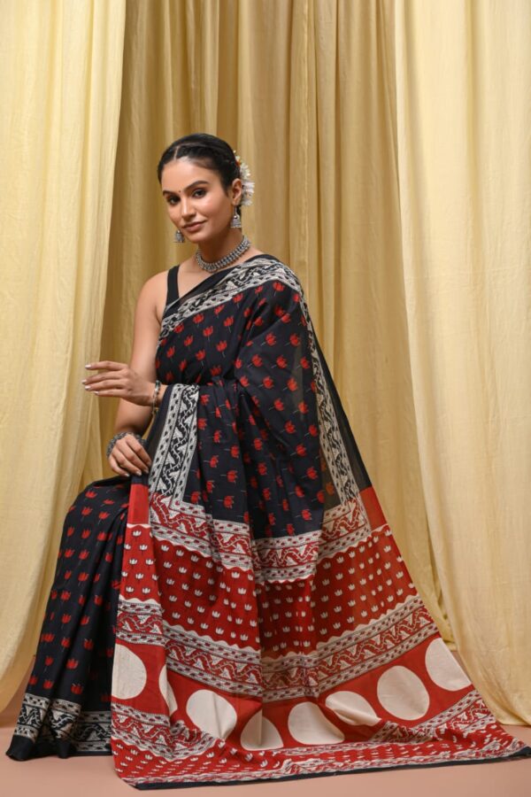 Fine Artisan Hand Block Saree