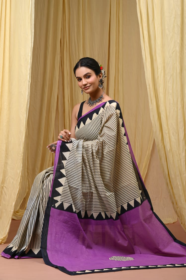 Bagru Handcrafted Heritage Saree