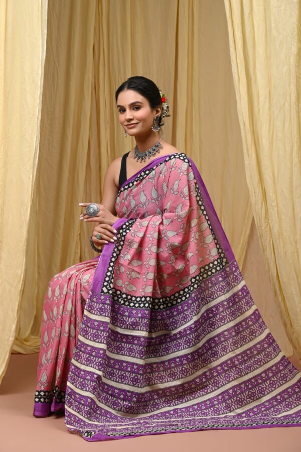 Lightweight Floral Cotton Saree