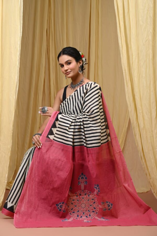 Bagru Floral Handcrafted Saree