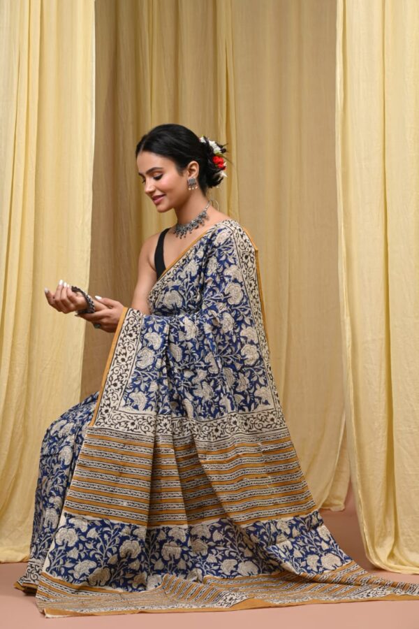 Authentic Floral Mul Mul Saree