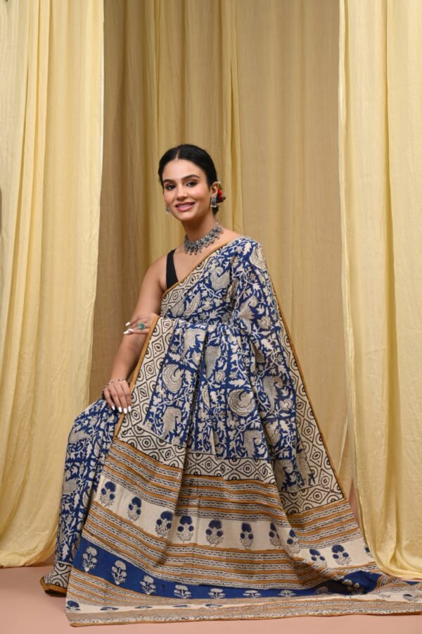 Bagru Cotton Floral Drape