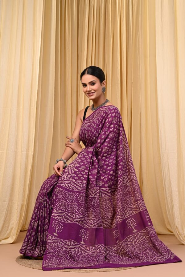 Bagru Heritage Floral Saree