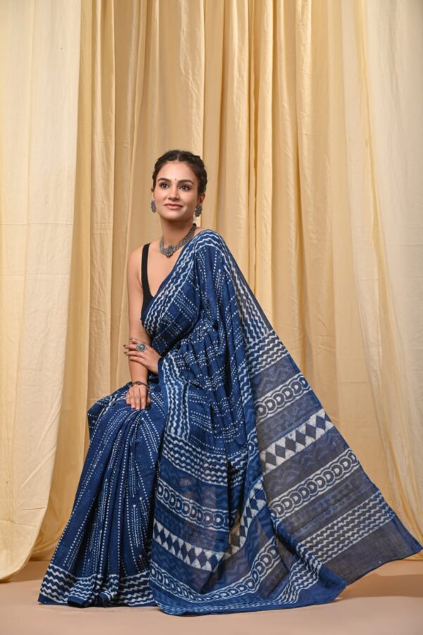 Bagru Ethnic Hand Block Saree