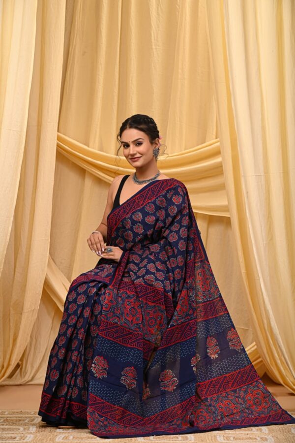 Authentic Rajasthan Bagru Saree
