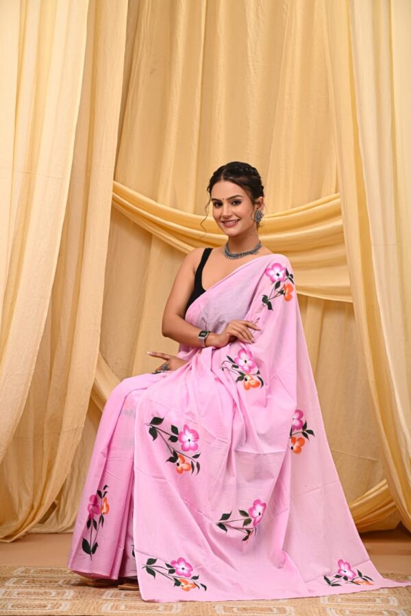 Bagru Printed Cotton Saree for Women
