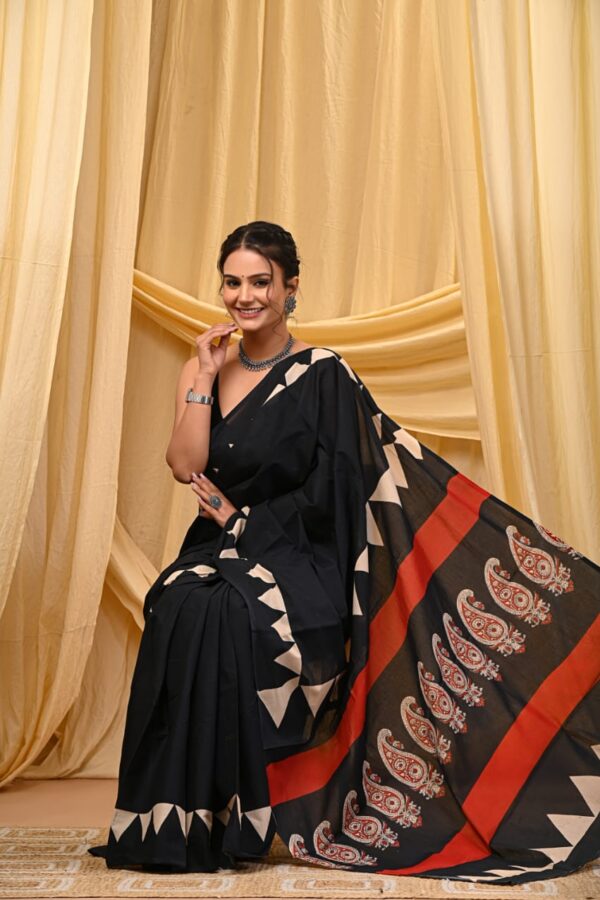 Soft Cotton Hand Block Saree