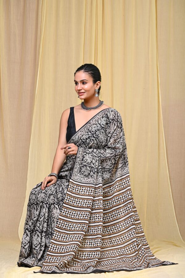 Comfortable Bagru Cotton Saree