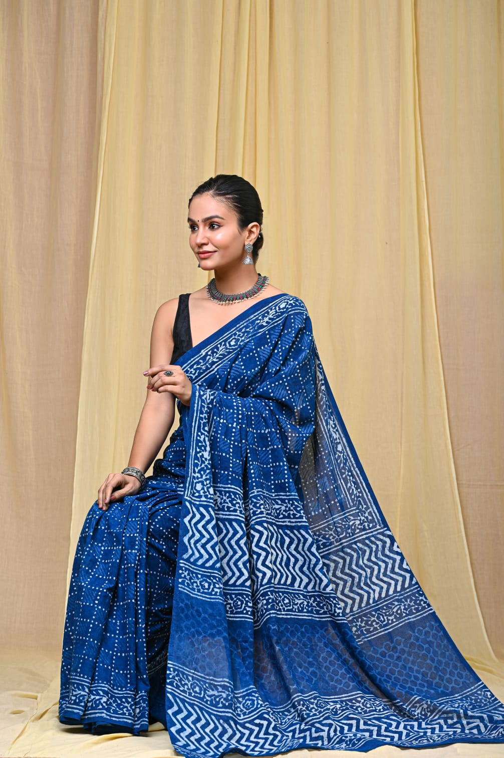 Pure Artisan Bagru Print Saree