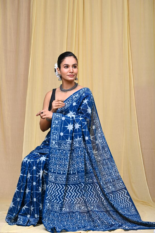 Bagru Cotton Saree for Everyday Wear