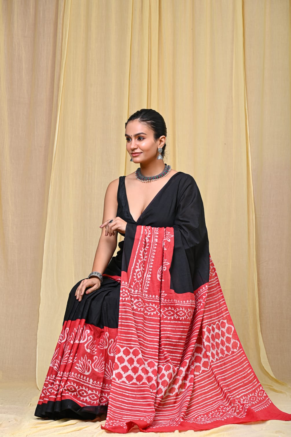 Comfort Wear Bagru Cotton Saree