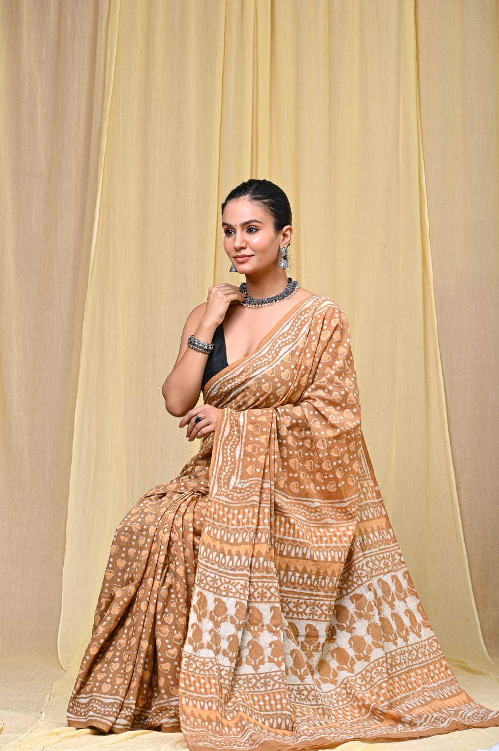 Bagru Heritage Print Saree