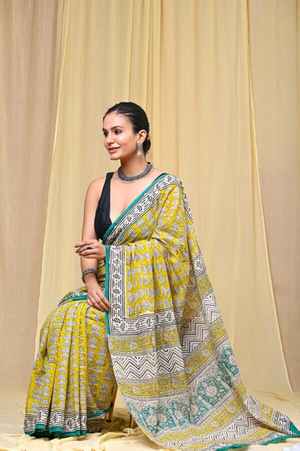 Bagru Craftsmanship Cotton Saree