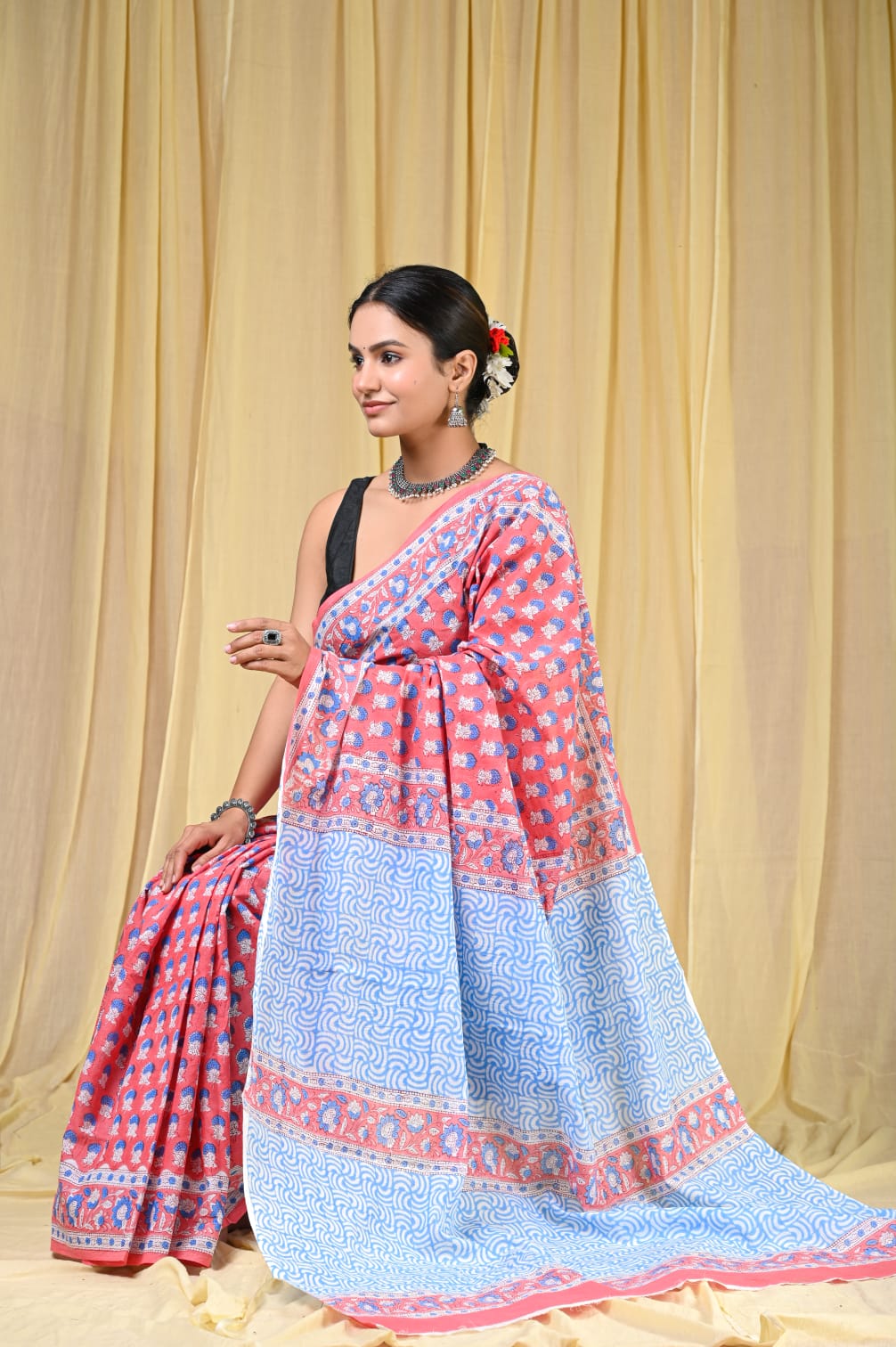 Handmade Heritage Print Saree