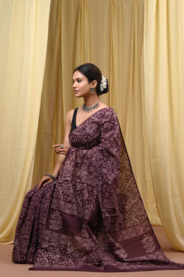 Hand Block Printed Jaipur Saree