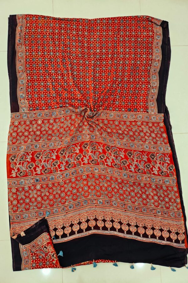 Traditional Hand Block Modal Silk Saree