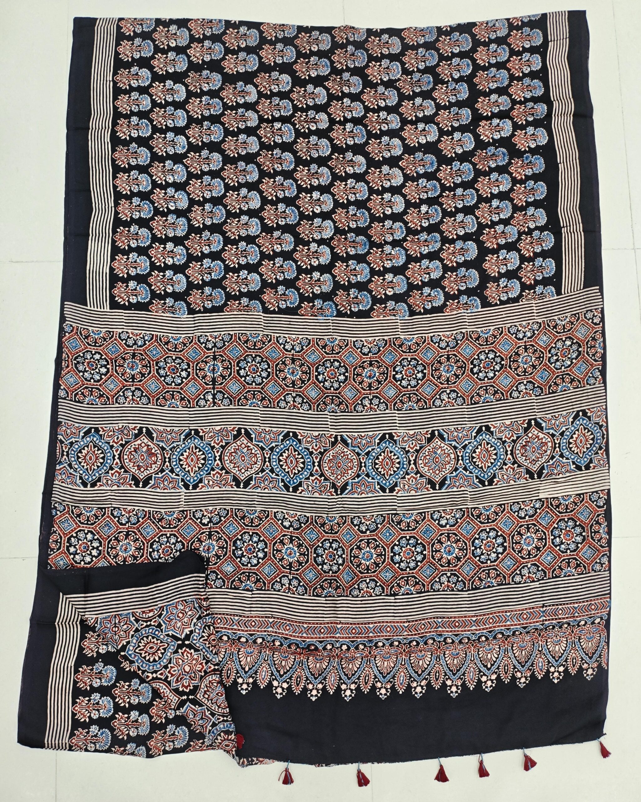 Bagru Hand Block Printed Saree