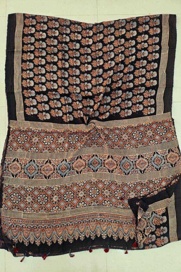 Hand Block Printed Modal Silk Saree