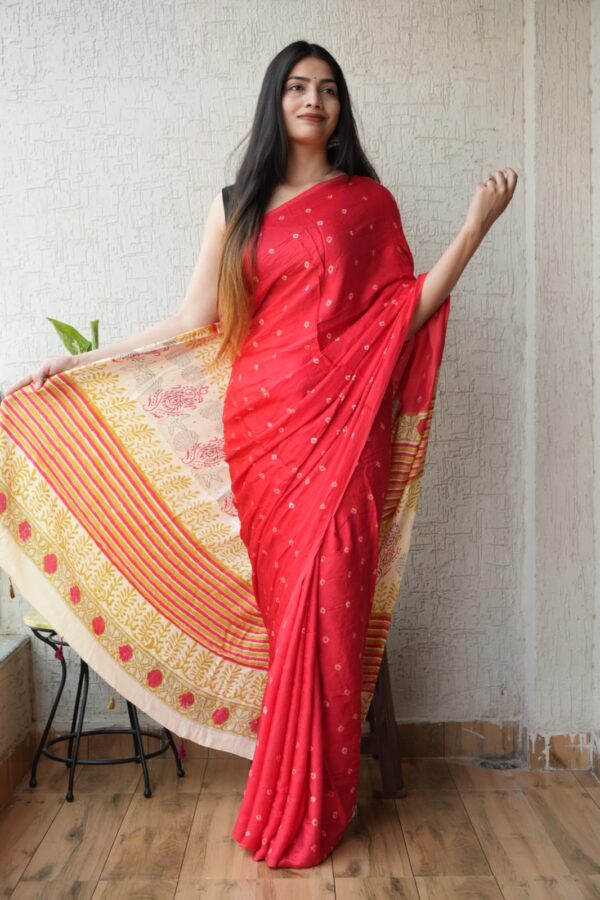 Indian Handcrafted Modal Silk Saree