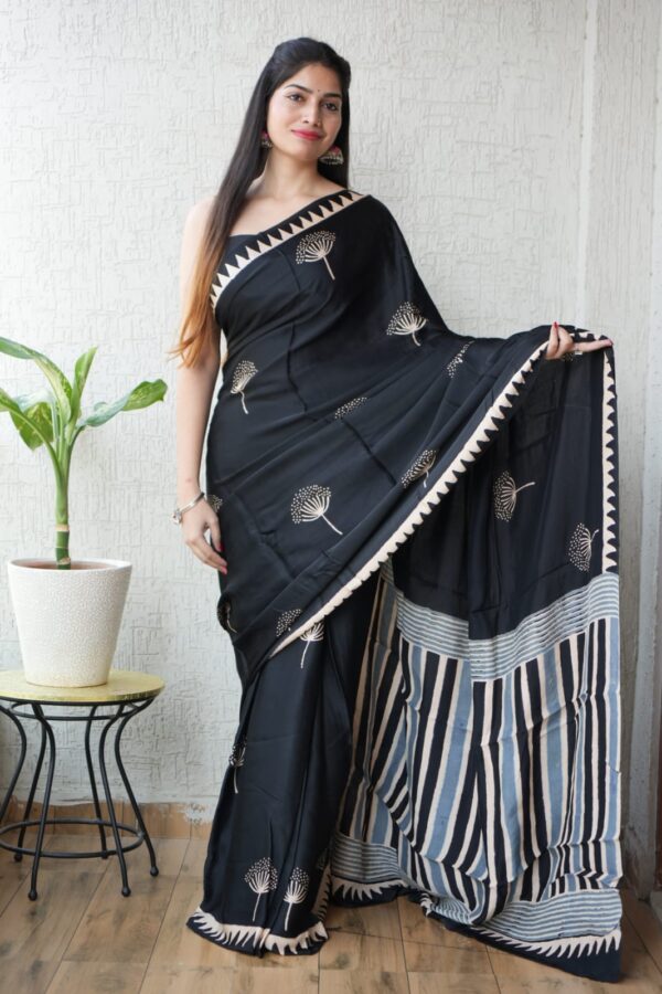 Vintage Inspired Modal Silk Saree