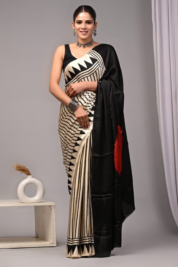 Traditional Dabu Modal Silk Saree