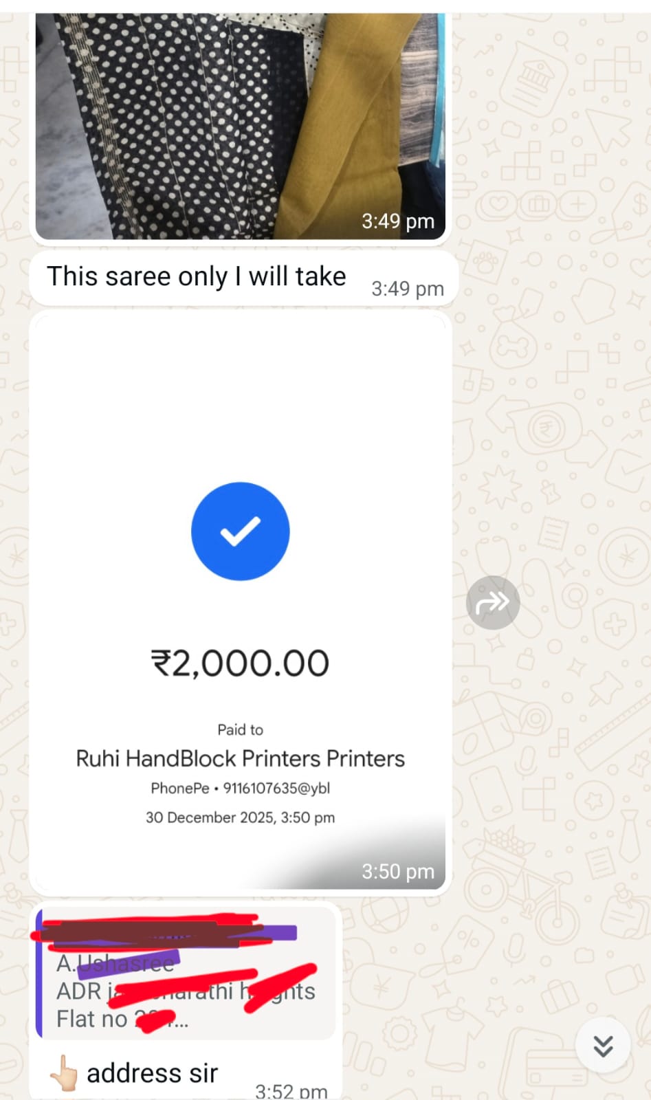 WhatsApp review – Modal Silk Saree