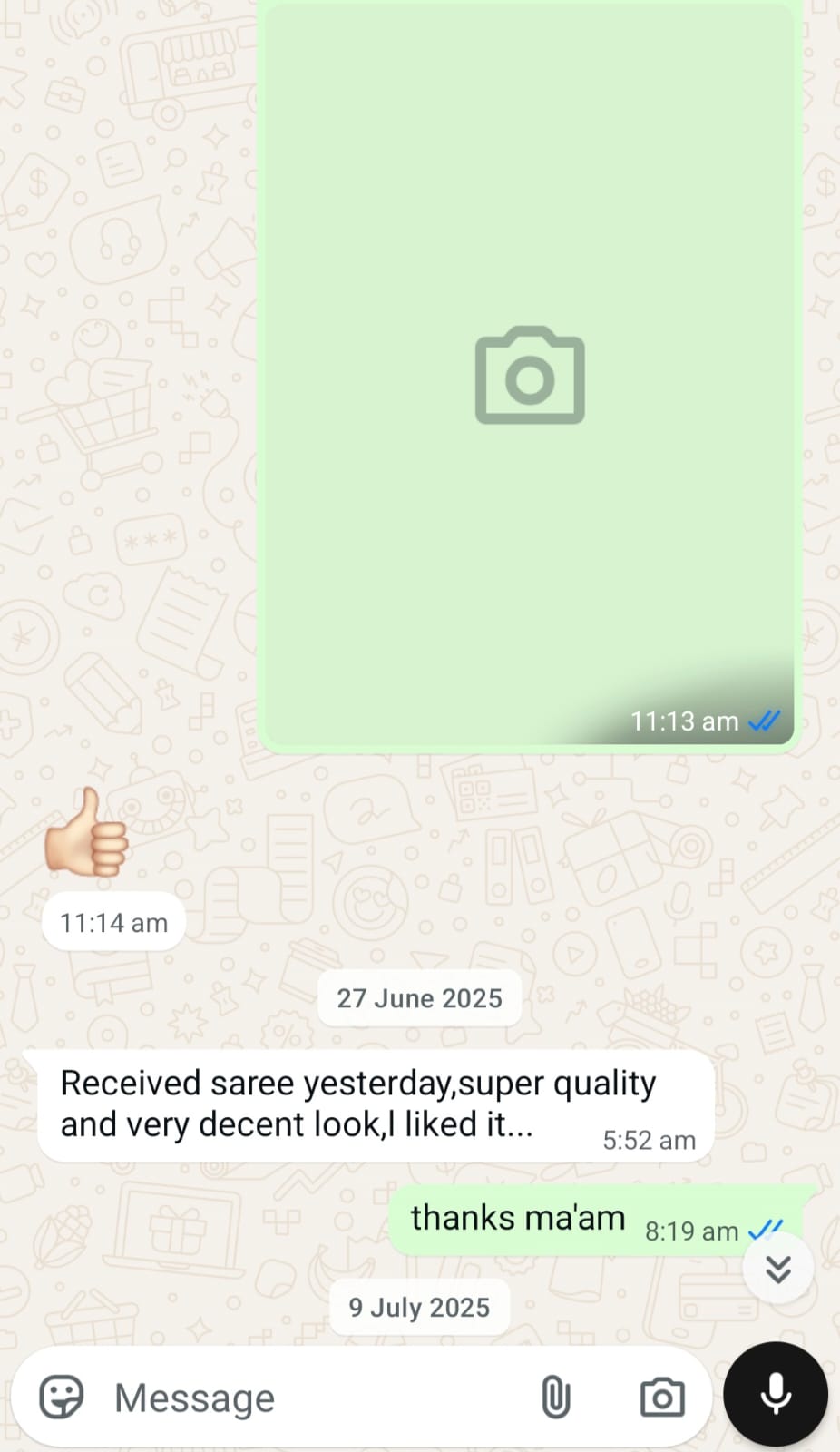WhatsApp review – Modal Silk Saree
