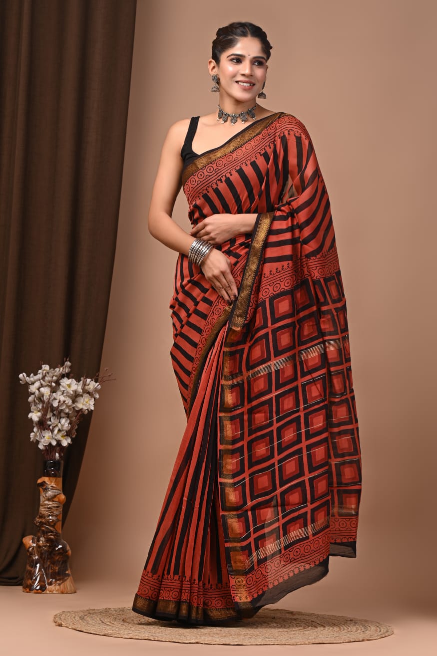 Traditional Maheshwari Silk Saree