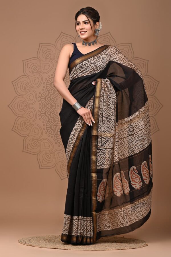 Traditional Handcrafted Maheshwari Silk Saree