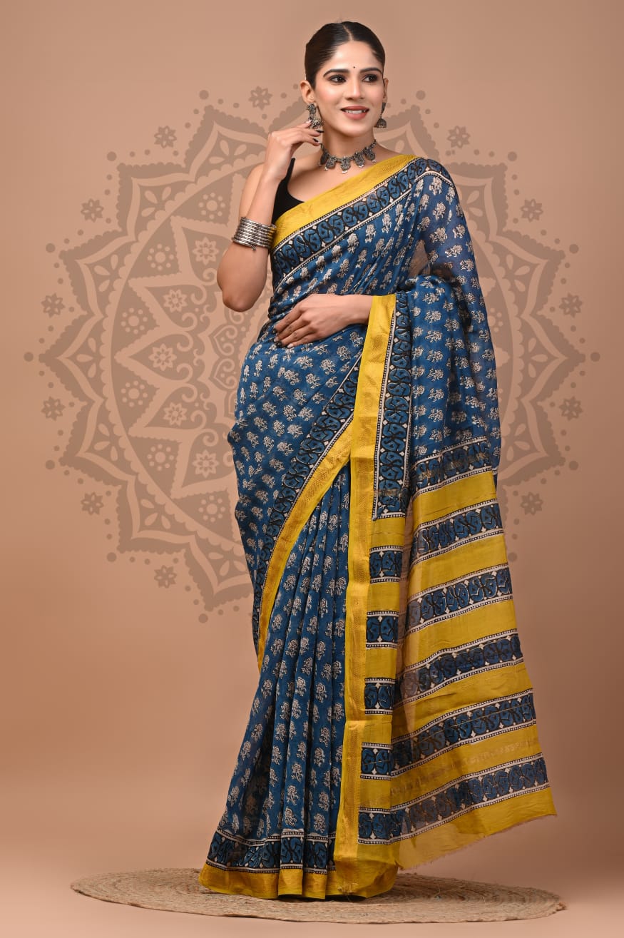 Everyday Wear Maheshwari Silk Saree