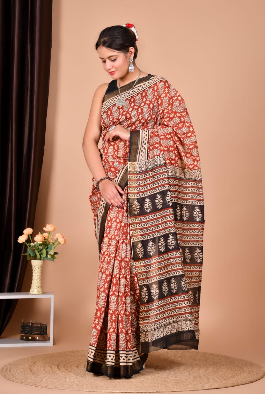 Office Wear Maheshwari Silk Saree